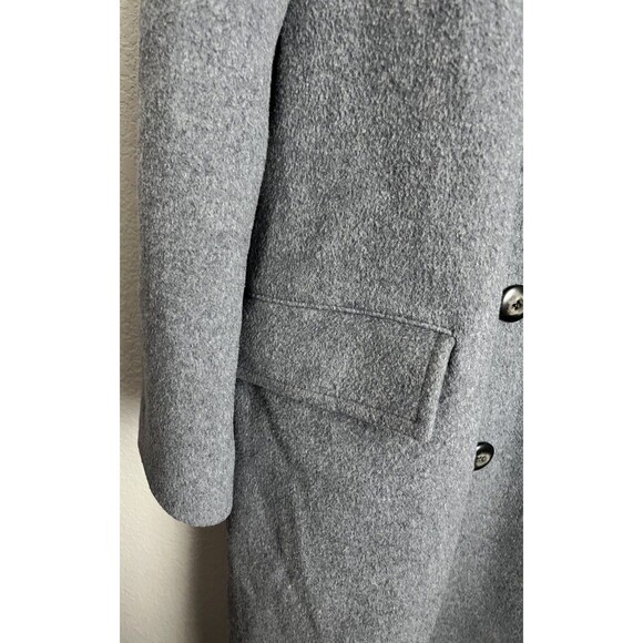 Vtg Pendleton Women's L 100% Virgin Wool Double Breasted Long Overcoat USA -Gray - Picture 5 of 14